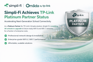 Simpli-Fi TP-Link Omada Platinum Partner announcement for school WiFi upgrades